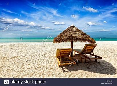 Chairs Beach Lounge Under Tent Vacation Holidays