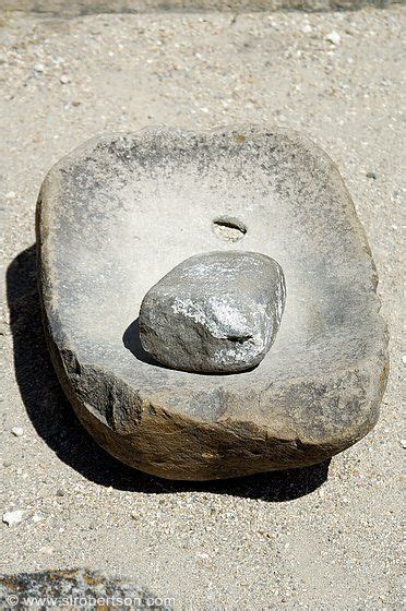 Ancient Metate Grinding Stone And Bowl 2 Native American Tools