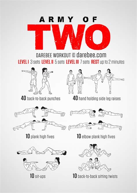Army Of Two Workout Partner Workout Couples Workout Routine Fit Couples