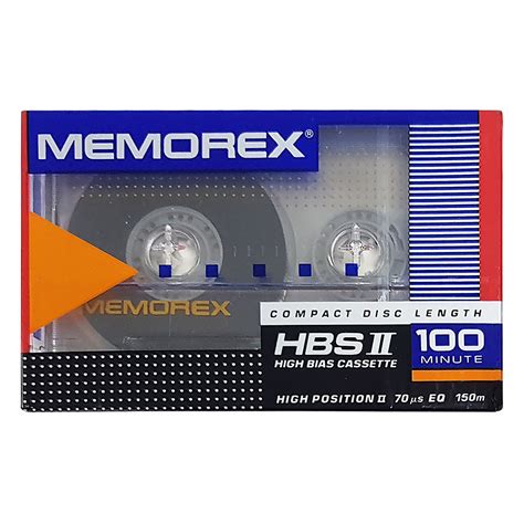 Memorex Hbs Iis C100 Chrome Blank Audio Cassette Tapes Retro Style Media