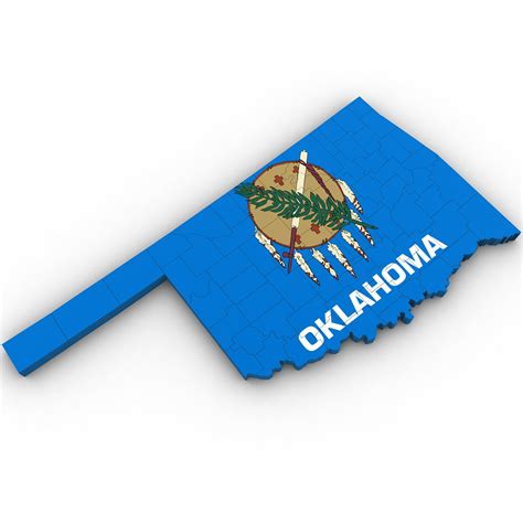 Oklahoma Political Map 3d Model In Environment 3dexport