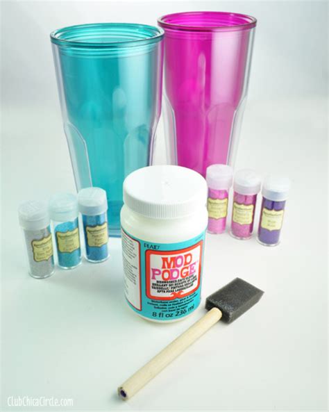 Ombre Glittery Iced Tea Tumblers Diy Club Chica Circle Where Crafty
