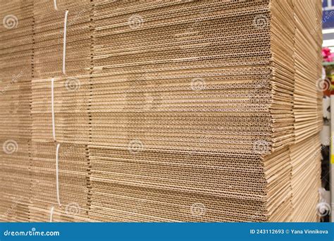 Stacking Used Cardboard Box For Recycling Stock Image Image Of