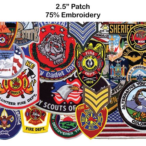 25 Embroidered Patch 75 Embroidery Pe205 Caden Concepts