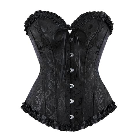 Sexy Corsets Bustiers Floral Lace Tops For Women Flower Print Vintage