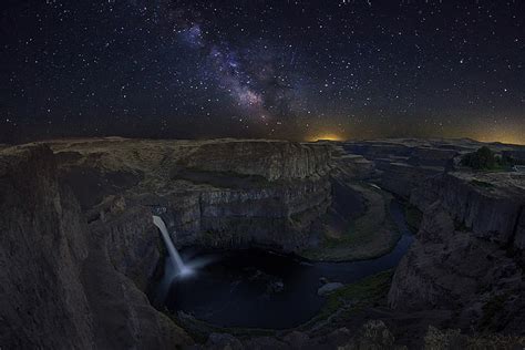 Hd Wallpaper Grand Canyon During Night Time Palouse Falls Waterfall