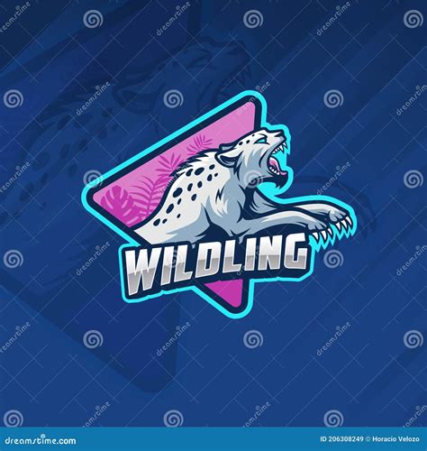 Wild Cat Esport Logo Template Stock Vector Illustration Of Pink
