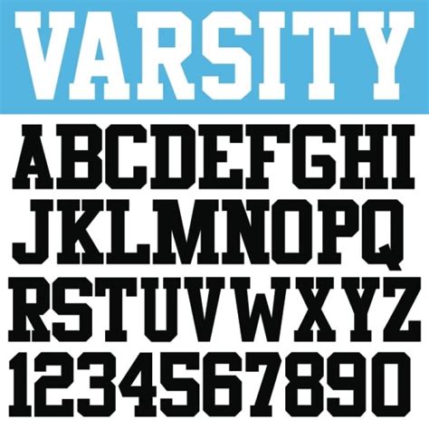 High School Varsity Collegiate Block Mini Font Machine India