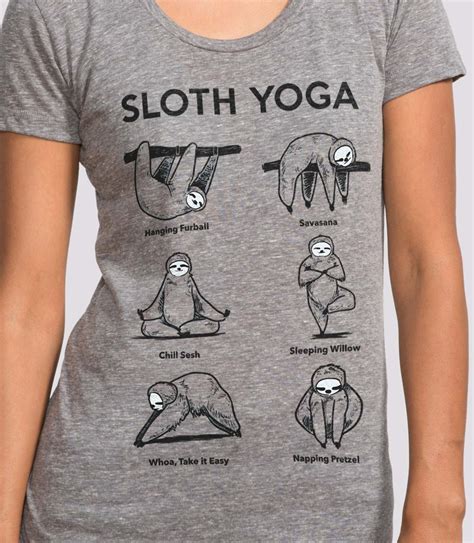 Sloth Yoga Funny Womens T Shirt Headline Shirts