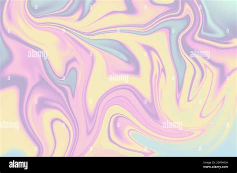 Holographic Liquid Background In Pastel Colors Iridescent Artwork