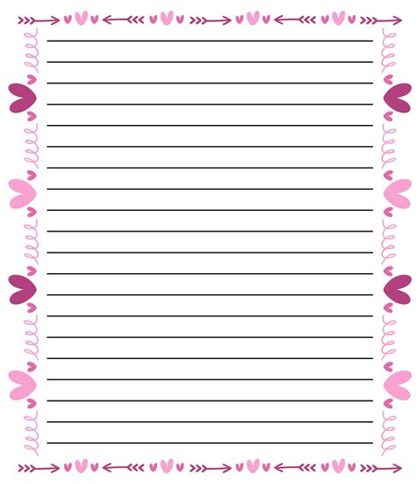 Lined Paper Printable With Border Discover The Beauty