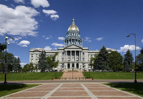 The golden-domed Colorado State Capitol Building in Denver houses the