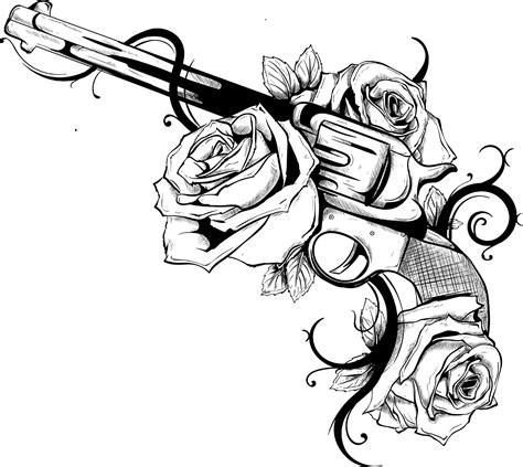 Guns And Roses Pages Coloring Pages