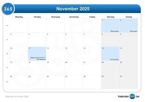 Kalender November 2025