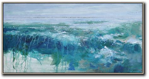 Large Contemporary Art Acrylic Paintingpanoramic Abstract