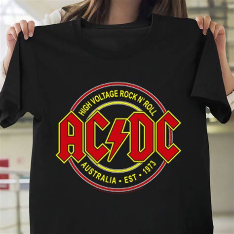 acdc est 1973 rock acdc band t shirt unisex t men women etsy
