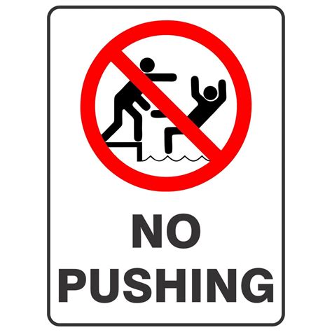 no pushing buy now discount safety signs australia