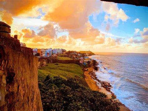 Sunset San Juan Puerto Rico Stock Photo Image Of Ocean Rico 178094994