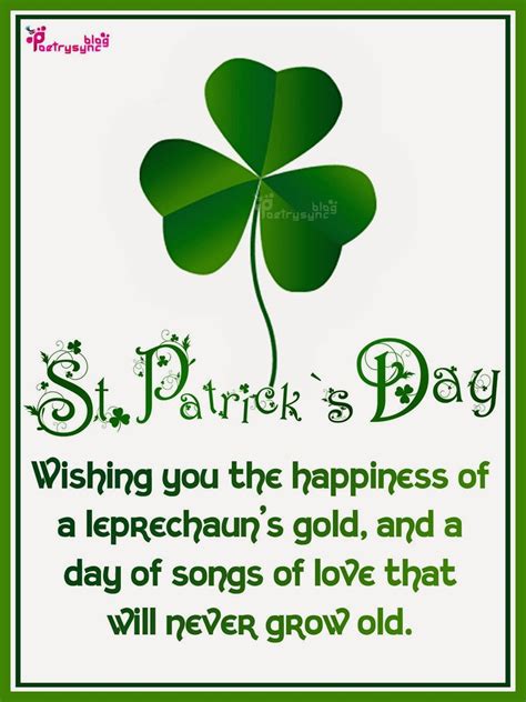 st patrick s day wishing you the happiness of a leprechaun s gold st patrick quotes st