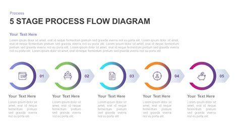 5 Stage Process Flow Diagram Template For Powerpoint And Keynote