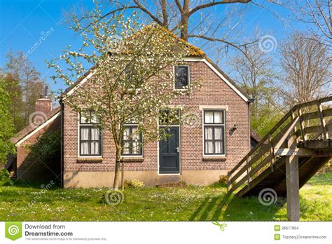 Traditional Dutch House Stock Photo Image Of Pink Flower 26577854