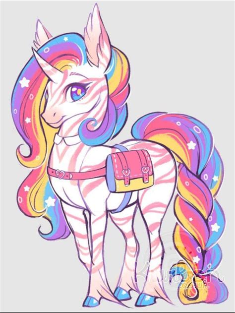 Colorful Rainbow Pony Drawing
