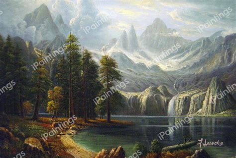 Sierra Nevada Painting By Albert Bierstadt Reproduction