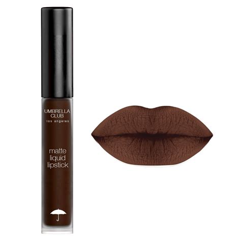 Liquid Matte Lipstick 90s Chocolate Umbrella Club Brown Lipstick