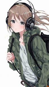 Anime, Cool, Girl, With, Headphones, Wallpaper