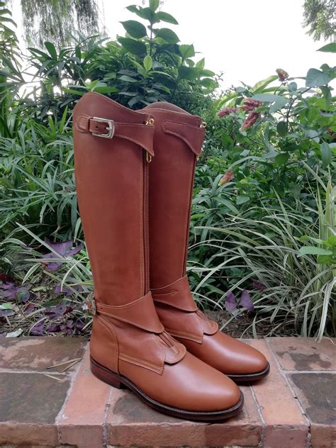 Tan Handmade Tall Leather Riding Boots Men Boots For Horse Riding Polo