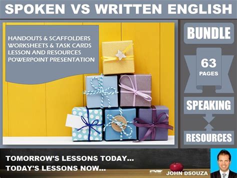 Spoken Vs Written English Bundle Teaching Resources