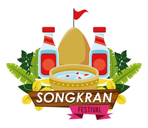 songkran celebration party with bowl water 2471899 vector art at vecteezy