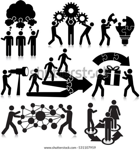 Problem Solving Icon Set Stock Vector Royalty Free