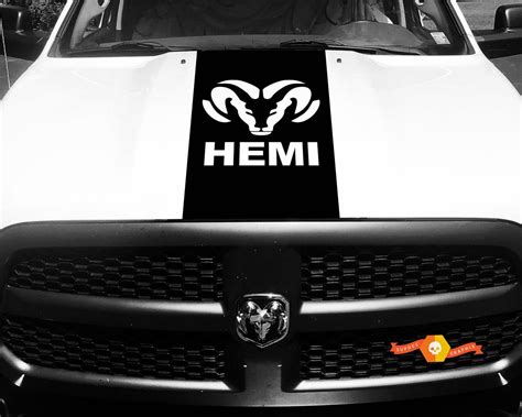 Dodge Ram 1500 2500 3500 Vinyl Racing Stripe Ram Hemi Hood Decals