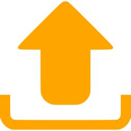 Orange upload-2 icon - Free orange upload icons