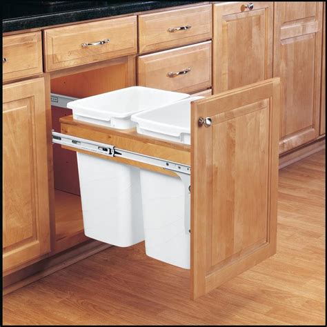 We offer a wide selection of trash and garbage cans so you can create the trash system that is best for you. Rev-A-Shelf 35-Quart Plastic Pull Out Trash Can at Lowes.com