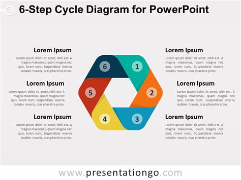6 Step Cycle Diagram For Powerpoint