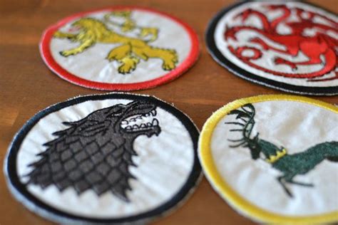 Game Of Thrones House Crest Patches Iron On Patches Game Of Thrones