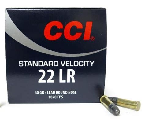 Cci 22lr Ammunition 0035 40 Grain 1070fps Standard Velocity 50 Rounds