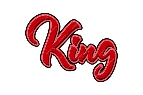 Premium Vector King Word Hand Drawn Lettering Vector Calligraphy Text