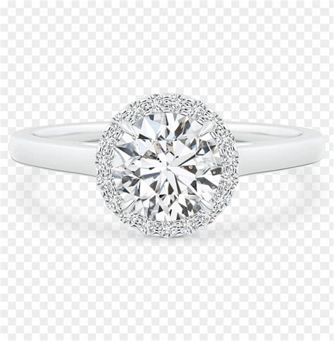 Cathedral Round Lab Grown Diamond Halo Ring With Claw Setting Classic
