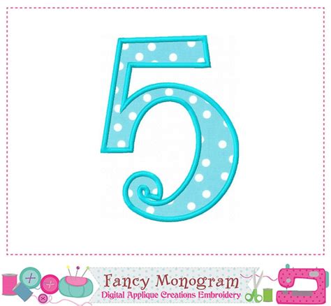 Numbers Applique Numbers Embroidery Numbers Design Birthday Etsy