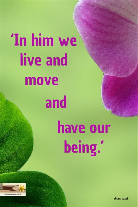 In Him We Live Move And Have Our Being