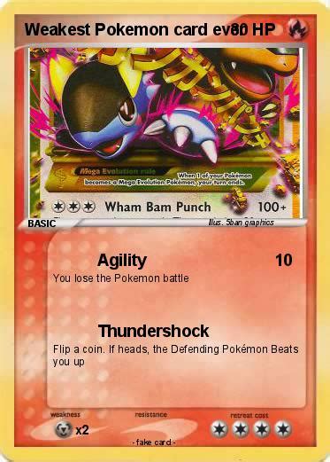 Maybe you would like to learn more about one of these? Pokémon Weakest Pokemon card ever - Agility - My Pokemon Card
