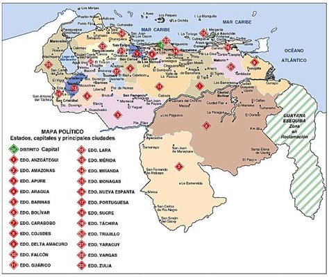 Territorio Cómo es la división político territorial de la República Bolivariana de Venezuela