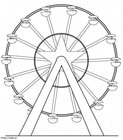 Ferris Wheel Free Printable Coloring Page