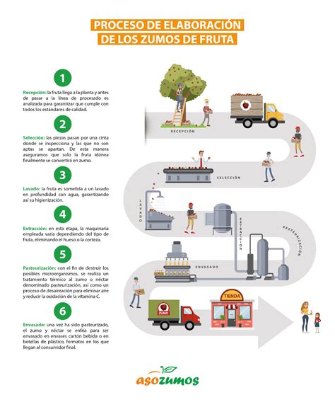 Etapas Del Proceso De Producción Del Jugo Fábrica Produciendo El Zumo