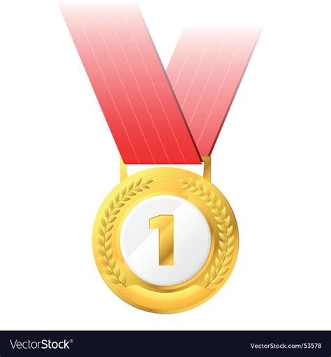 Gold Medal Royalty Free Vector Image Vectorstock Aff Royalty