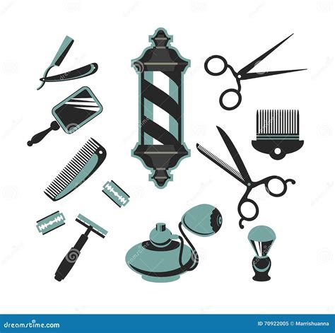 Barber Shop Set Stock Vector Illustration Of Hairdresser 70922005