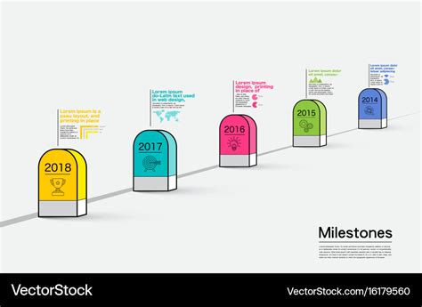 Milestone Company Infographic Royalty Free Vector Image